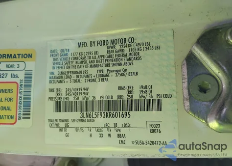 2019 Lincoln Mkz Reserve Ii from USA, damaged, VIN 3LN6L5F93KR601695